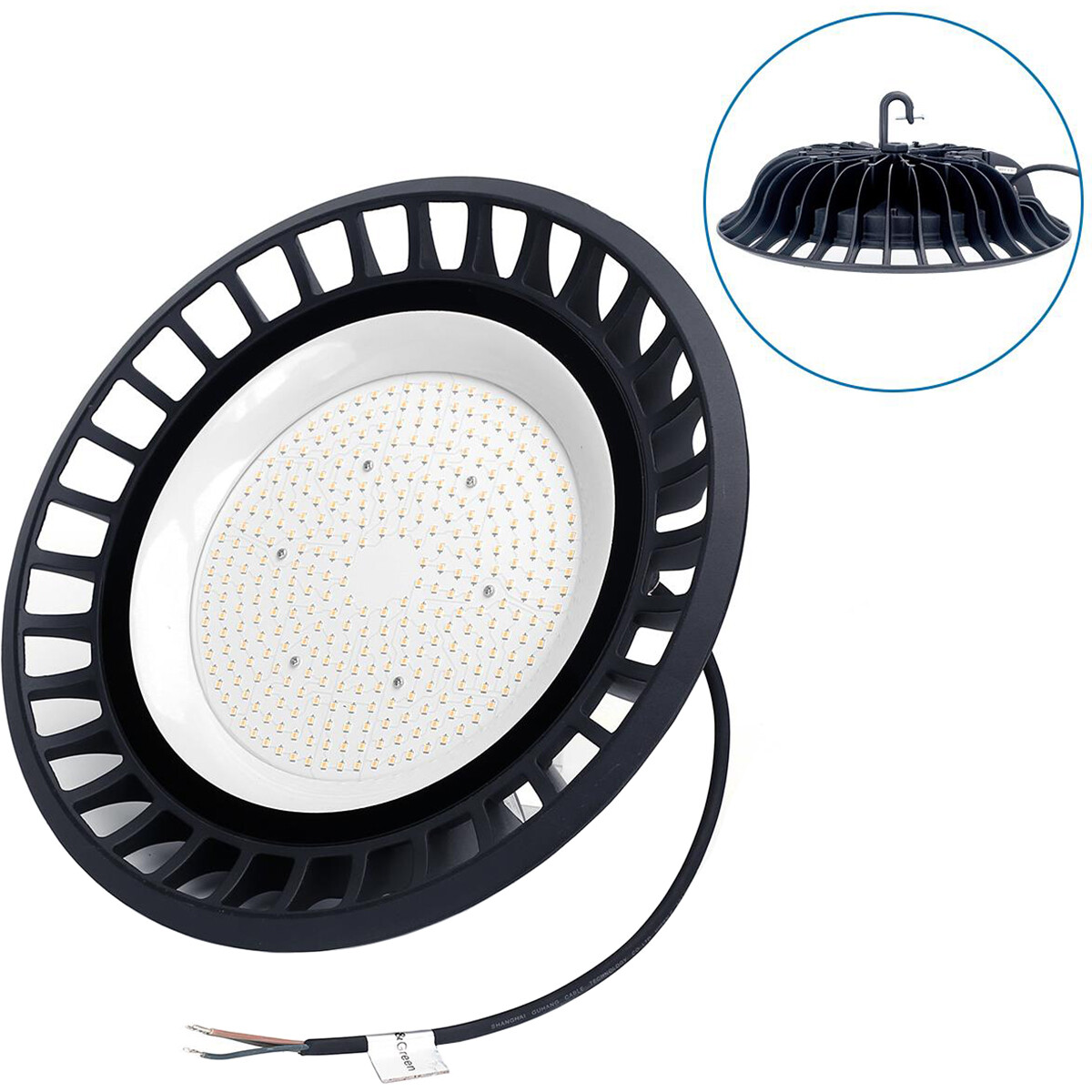 LED UFO High Bay 200W - Aigi Eiya - Lagerbeleuchtung - Wasserdicht IP65 - Neutralweiß 4000K - Aluminium