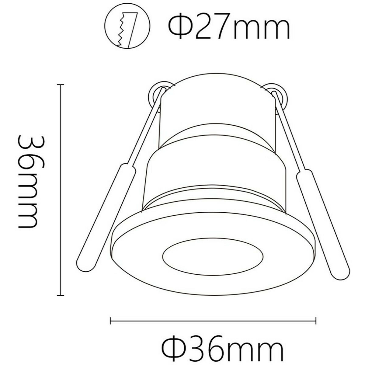 LED Veranda Spot Komplett-Set - 10 Stück - 3W - Warmweiß 3000K - Dimmbar - Wasserdicht IP65 - Einbau - Rund - Mattsilber - Aluminium - 12V