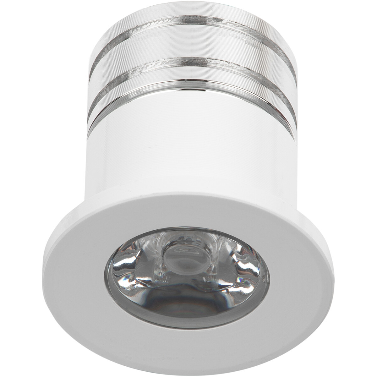 LED Veranda Spot Leuchten - 3W - Universalweiß 4000K - Einbau - Dimmbar - Rund - Mattweiß - Aluminium - Ø31mm