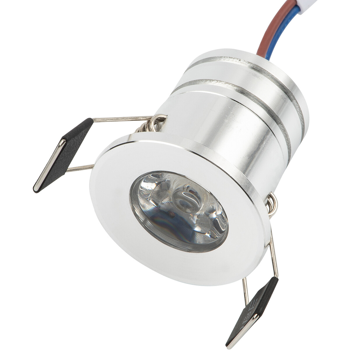 LED Veranda Spot Leuchten - 3W - Universalweiß 4000K - Einbau - Dimmbar - Rund - Silber - Aluminium - Ø31mm