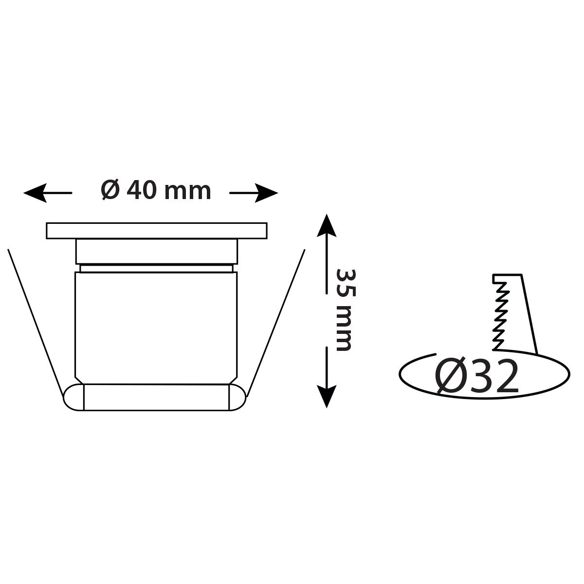 LED Veranda Spot Leuchten 6er Pack - Einbau Quadratisch 1W - Universalweiß 4200K - Matt Chrom Aluminium - 40mm