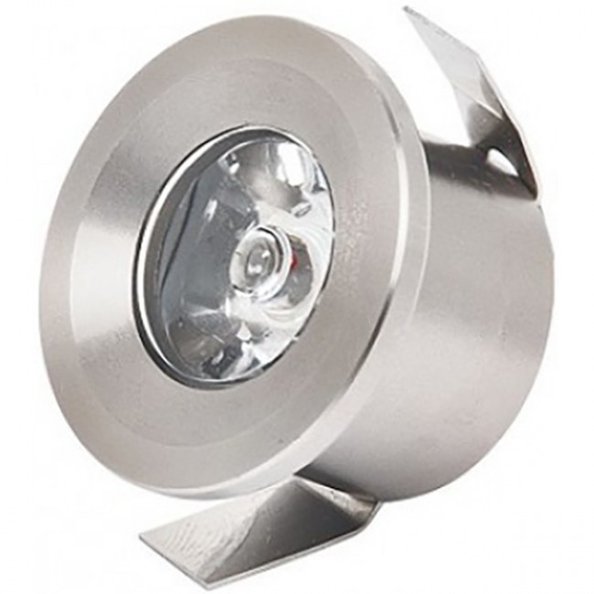 LED Veranda Spot Leuchten 6er Pack - Mony - Einbau Rund 1W - Universalweiß 4200K - Matt Chrom Aluminium - Ø33mm