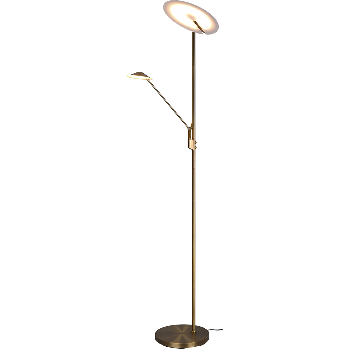 LED Stehlampe - Trion Bravo - 36.5W - Anpassbare Lichtfarbe - Dimmbar - Rund - Matt Bronze - Aluminium