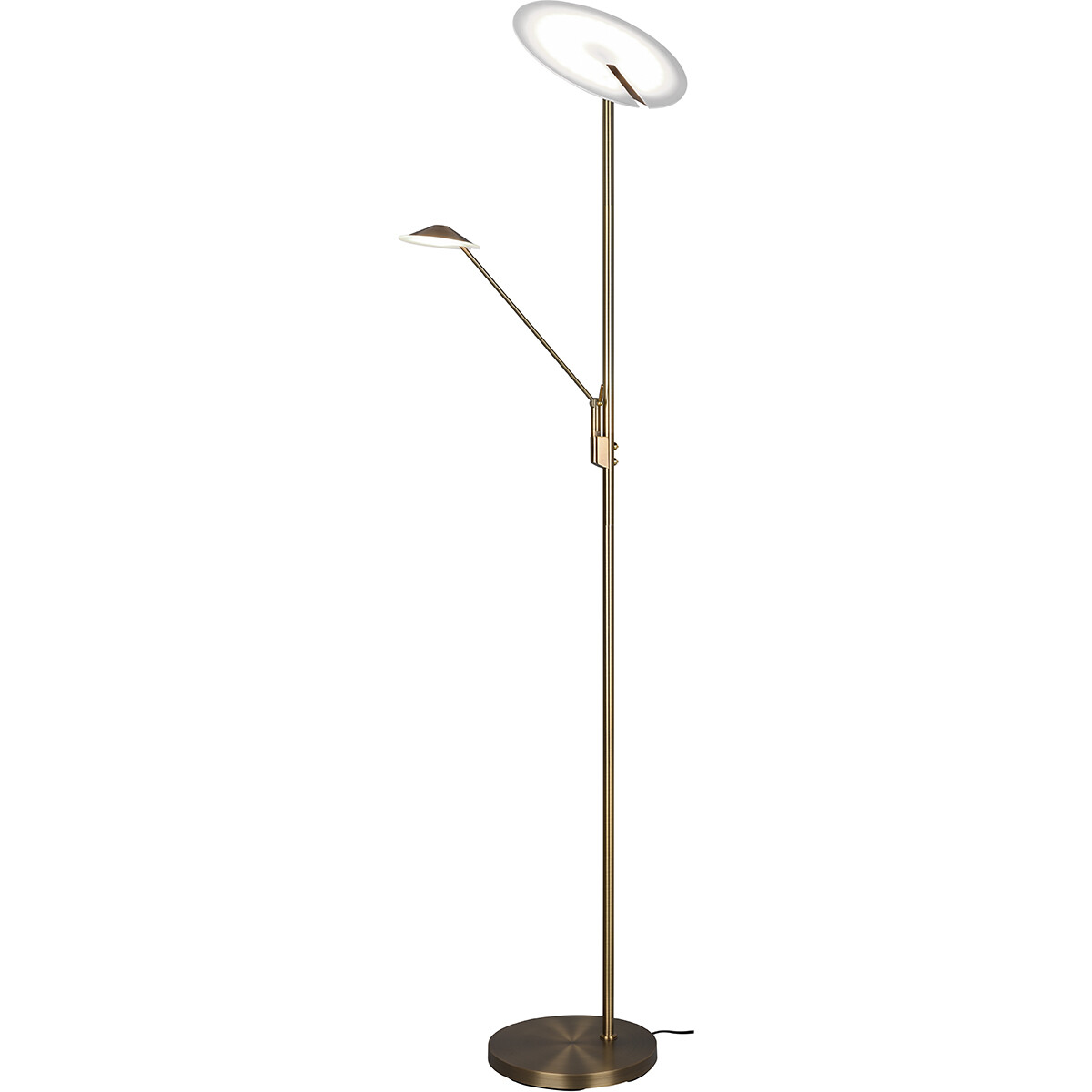 LED Stehlampe - Trion Bravo - 36.5W - Anpassbare Lichtfarbe - Dimmbar - Rund - Matt Bronze - Aluminium