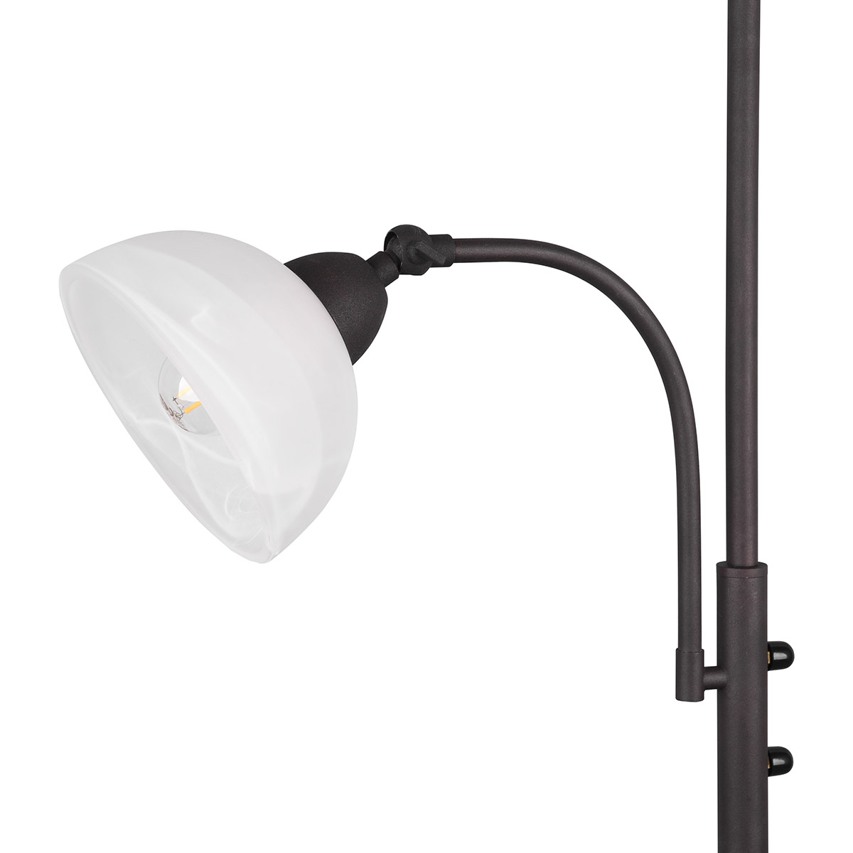 LED Stehlampe - Trion City - E27/E14 Fassung - 2-Licht - Rund - Rostfarbe - Metall