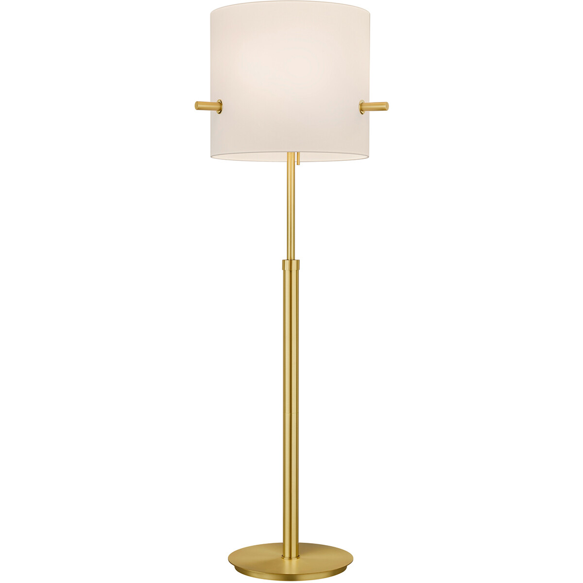 LED Stehlampe - Bodenbeleuchtung - Trion Coleno - E27 Fassung - Rund - Matt Gold - Aluminium