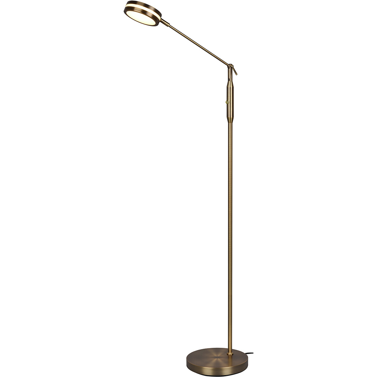 LED Stehlampe - Trion Franco - 6.5W - Anpassbare Lichtfarbe - Dimmbar - Rund - Alt Bronze - Aluminium