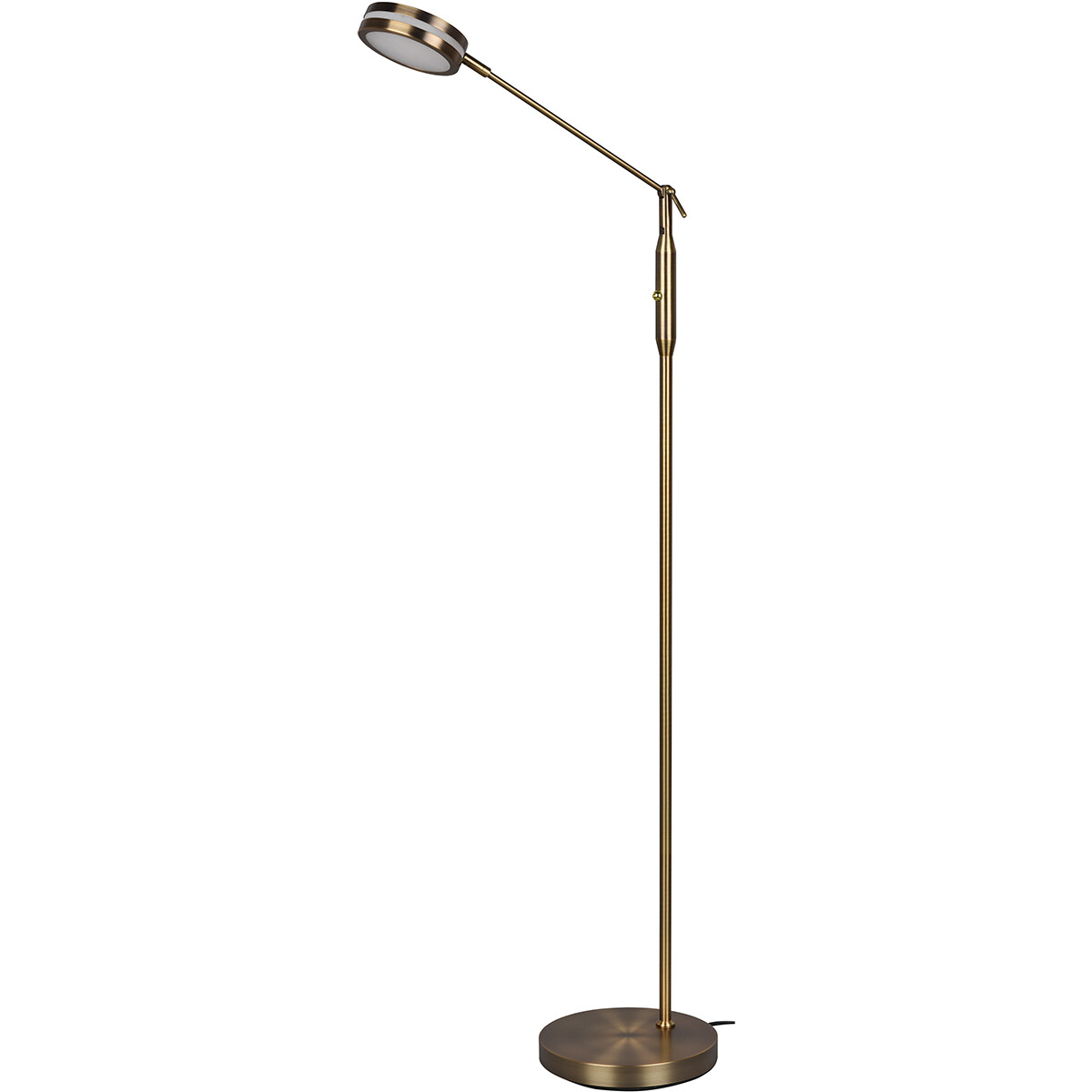 LED Stehlampe - Trion Franco - 6.5W - Anpassbare Lichtfarbe - Dimmbar - Rund - Alt Bronze - Aluminium