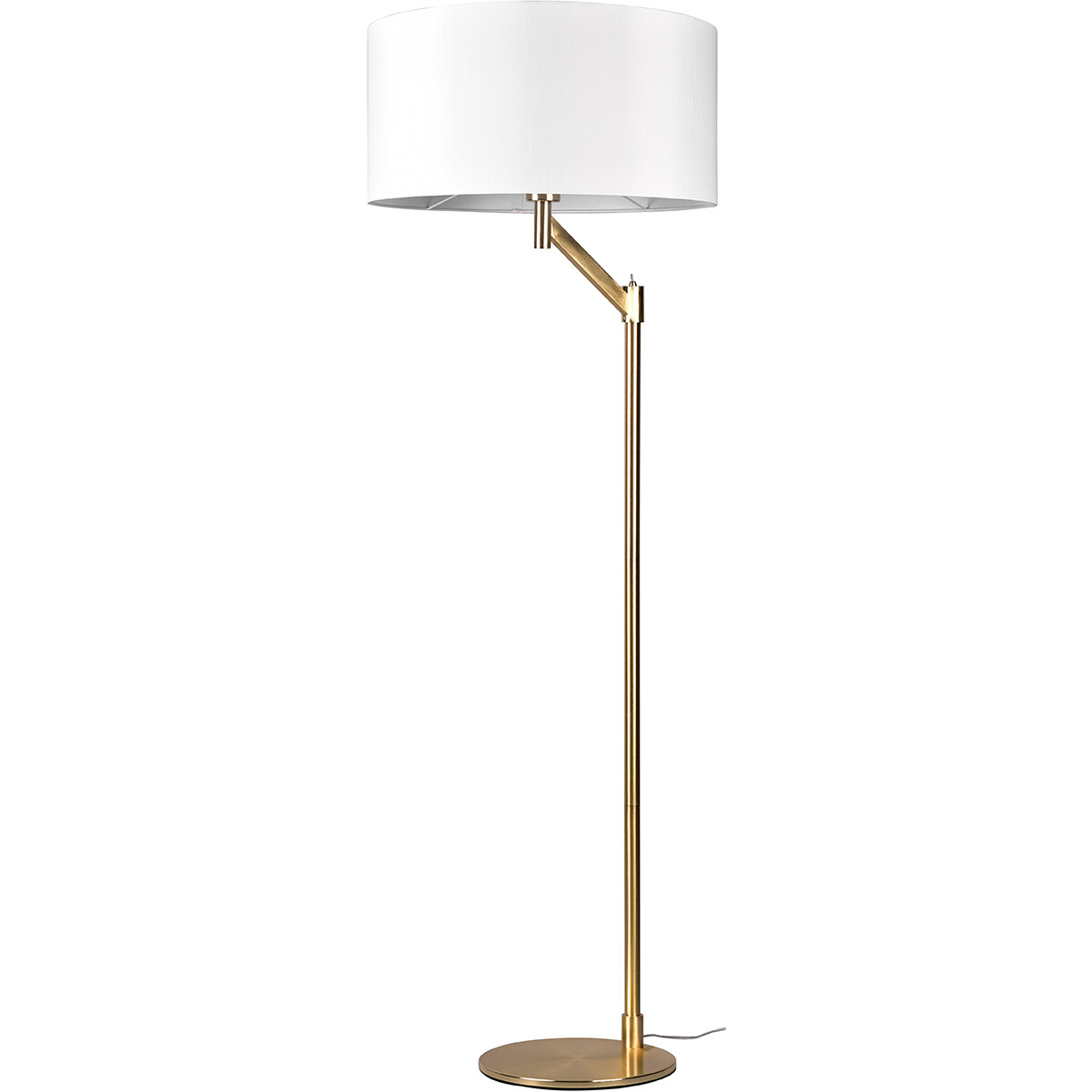 LED Stehlampe - Bodenbeleuchtung - Trion Cindy - E27 Fassung - Rund - Matt Gold - Aluminium