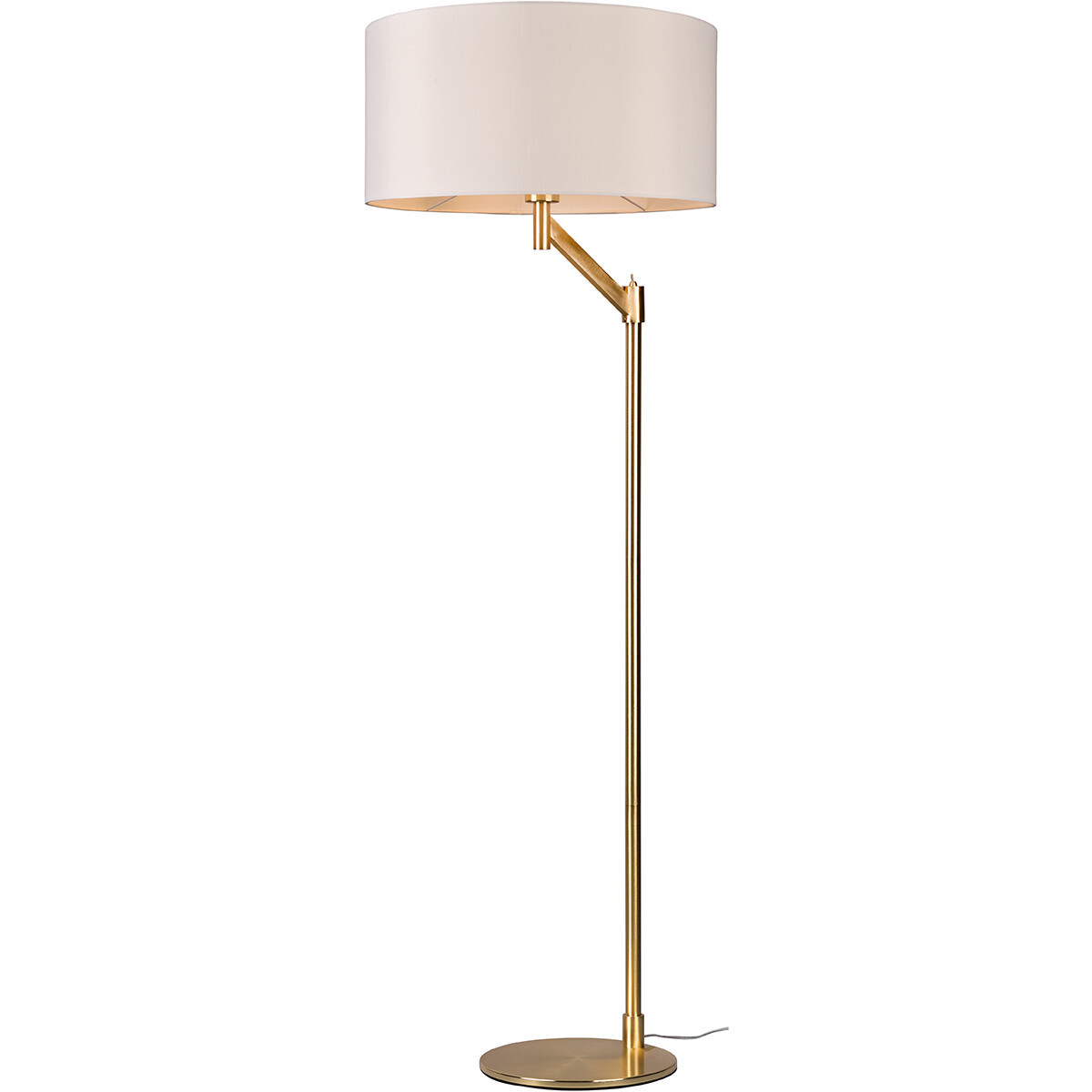 LED Stehlampe - Bodenbeleuchtung - Trion Cindy - E27 Fassung - Rund - Matt Gold - Aluminium