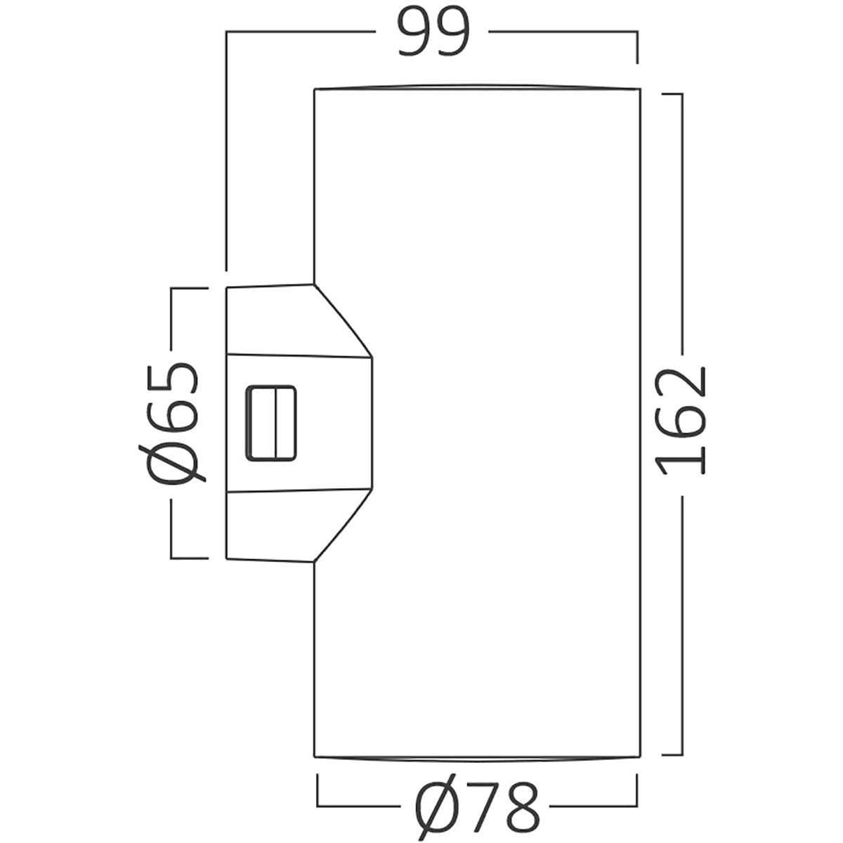 LED-Wandleuchte - Brinton Victa - Up & Down - 18W 1780lm - Einstellbare Lichtfarbe CCT - Für Außen und Innen - Wasserdicht IP65 - Rund - Anthrazit