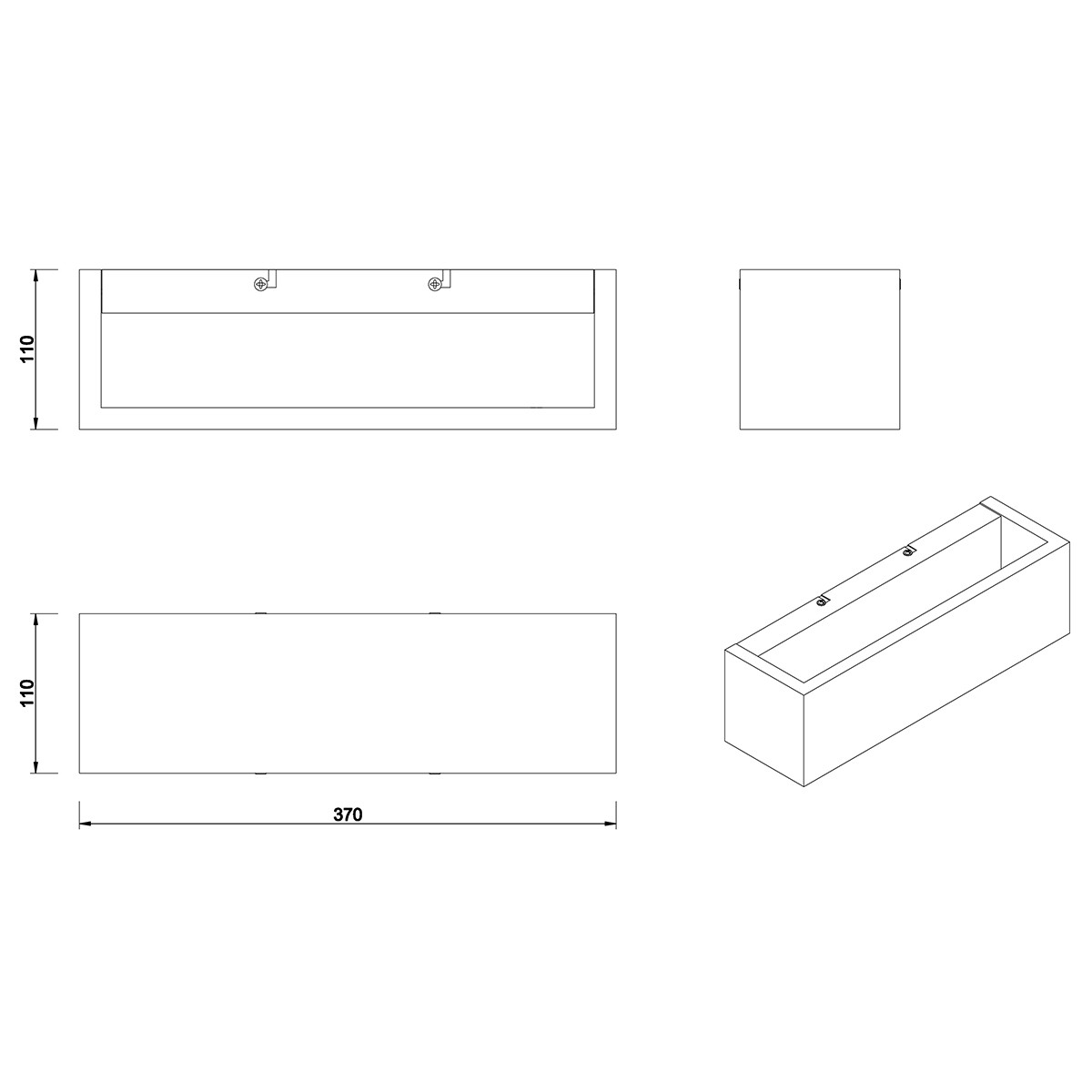 LED Wandlampe - Trion Brida - 13W - Warmweiß 3000K - 1-flammig - Dimmbar - Rechteckig - Mattbraun - Naturholz