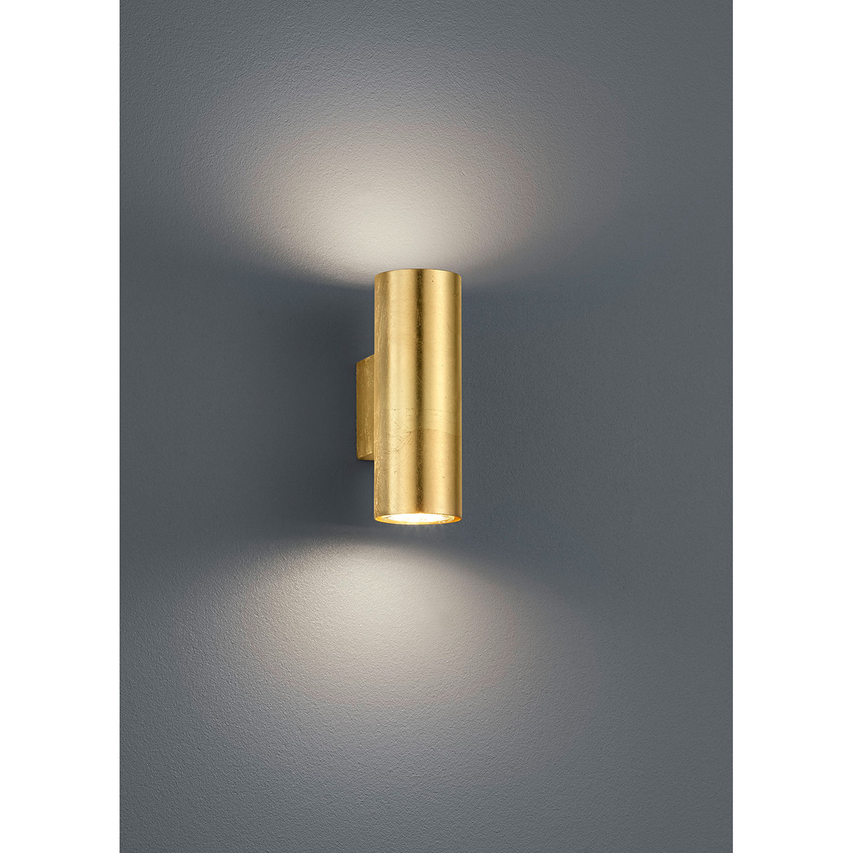 LED Wandlampe - Trion Clona - GU10 Sockel - Rund - Matt Gold - Aluminium