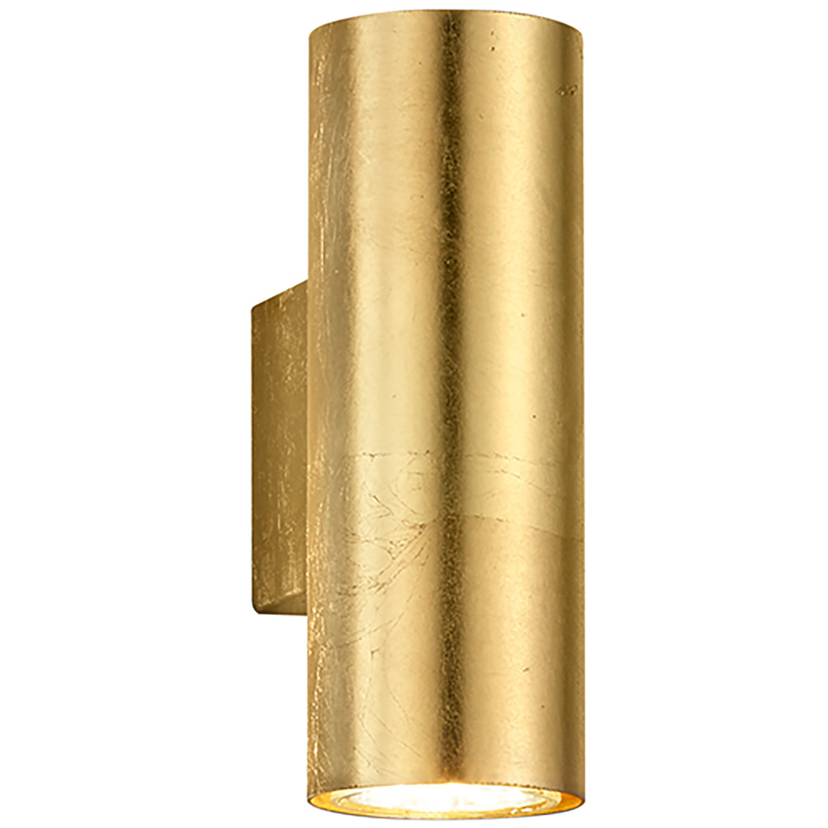 LED Wandlampe - Trion Clona - GU10 Sockel - Rund - Matt Gold - Aluminium