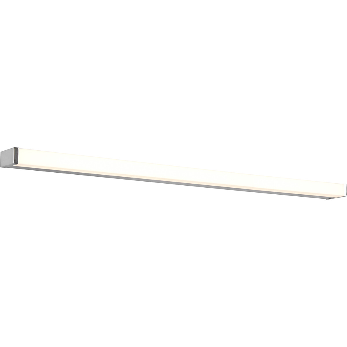 LED Wandleuchte - Trion Fabian - 20W - Warmweiß 3000K - Spritzwassergeschützt IP44 - Rechteckig - Matt Chrom - Aluminium