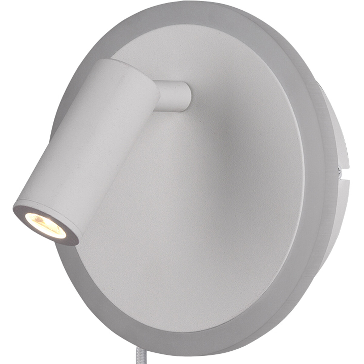 LED Wandlampe - Trion Jodan - 7W - Warmweiß 3000K - Rund - Mattweiß - Aluminium