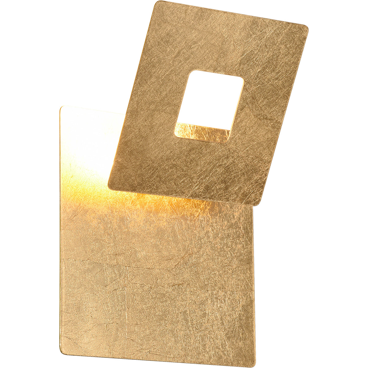 LED Wandleuchte - Trion Marina - 6W - Warmweiß 3000K - Quadratisch - Gold - Metall