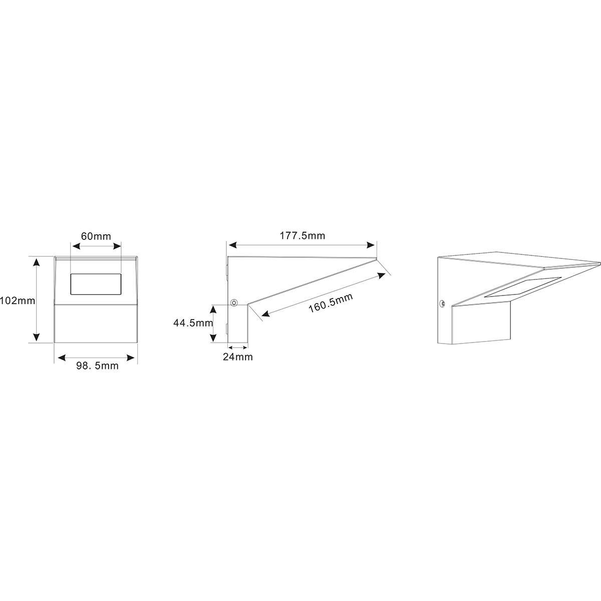 LED Gartenbeleuchtung - Außenleuchte - Trion Nilsona - Wand - 8W - Warmweiß 3000K - Quadrat - Mattanthrazit - Aluminium