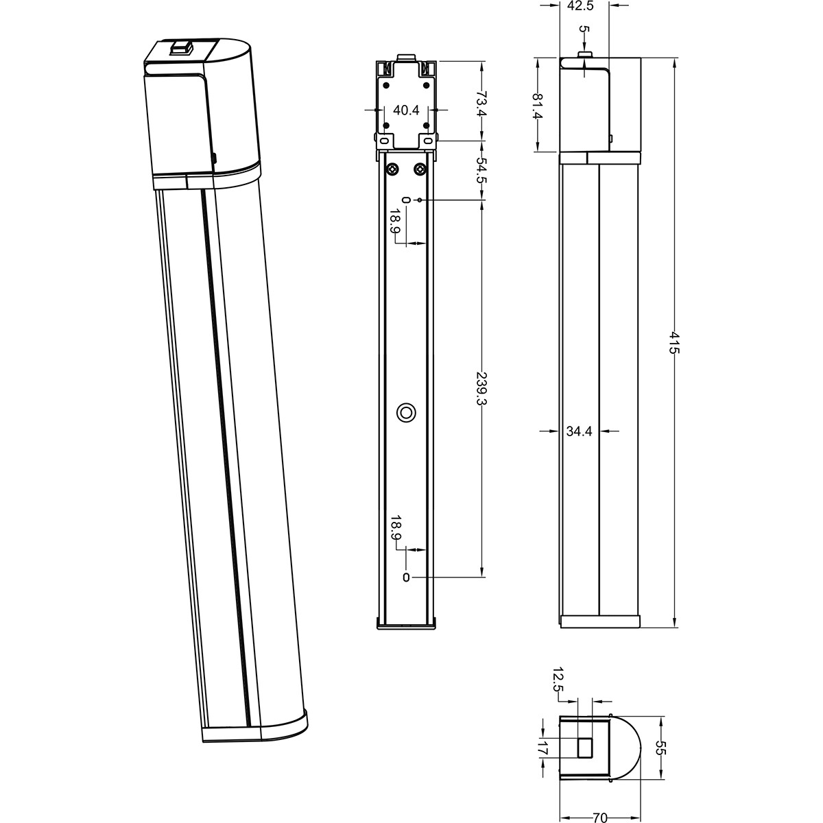 LED Wandleuchte - Trion Pilana - 8W - Warmweiß 3000K - Spritzwassergeschützt IP44 - Rund - Matt Schwarz - Kunststoff