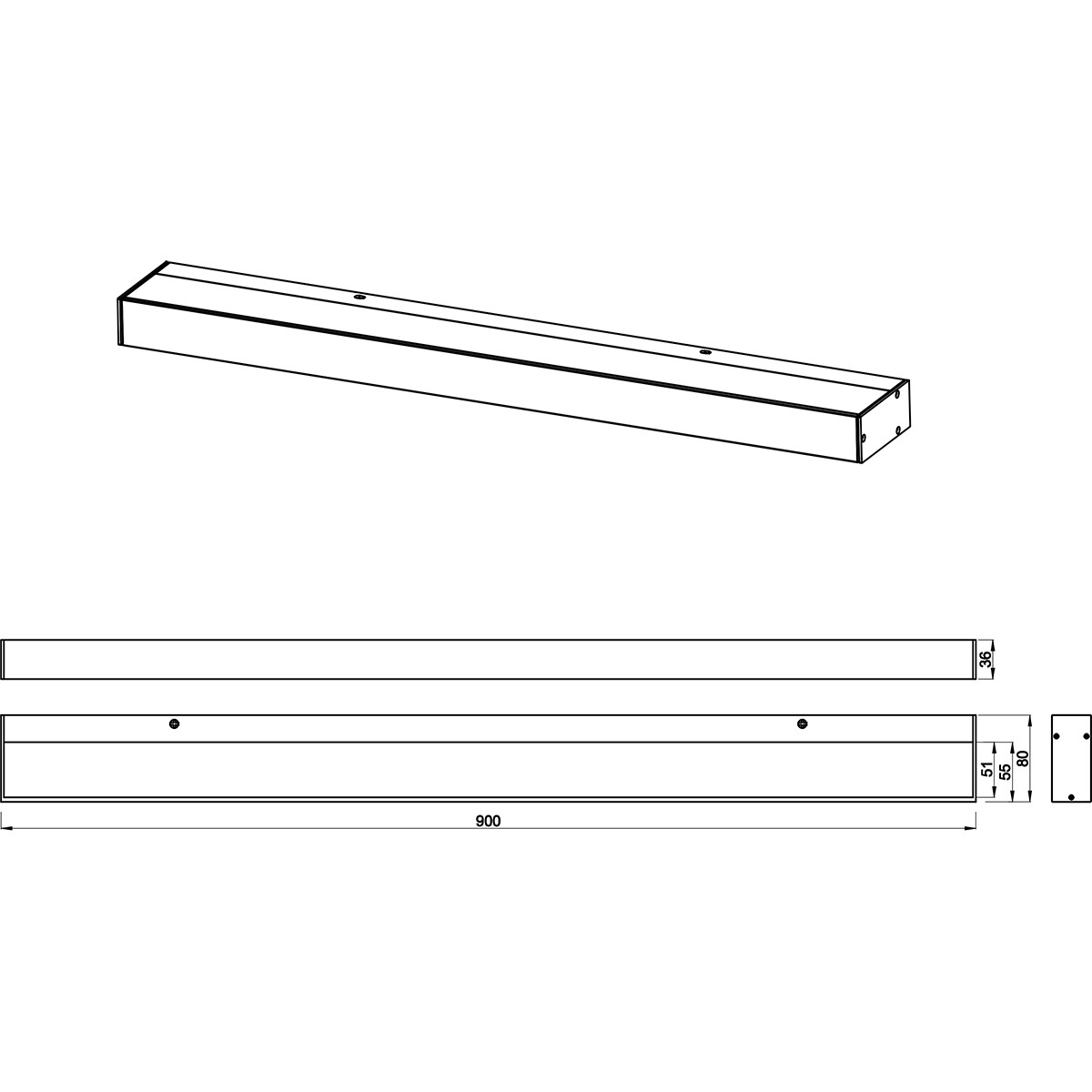 LED Wandleuchte - Trion Rolan - Up und Down - 13W - Warmweiß 3000K - Rechteckig - Matt Schwarz - Aluminium