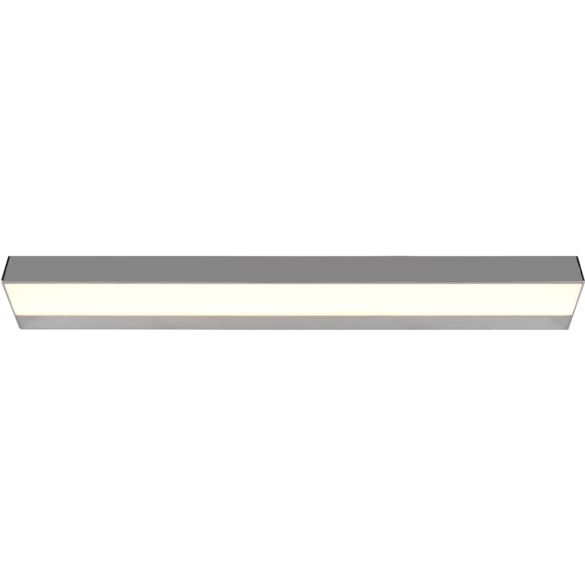 LED Wandleuchte - Trion Rolan - Up und Down - 8W - Warmweiß 3000K - Rechteckig - Matt Chrom - Aluminium