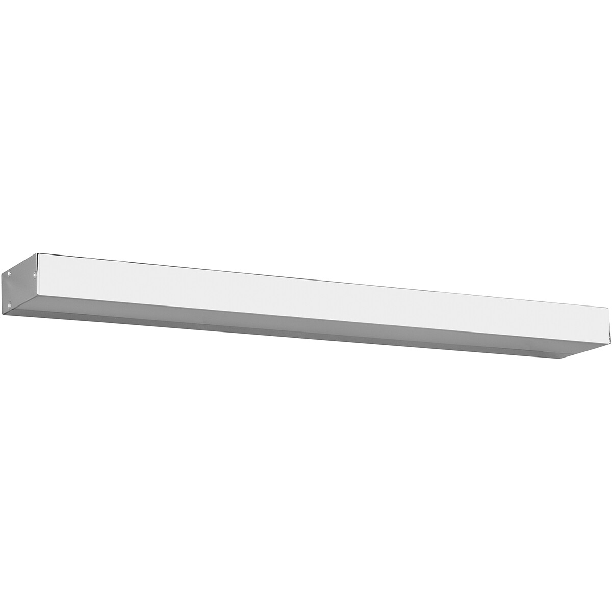 LED Wandleuchte - Trion Rolan - Up und Down - 8W - Warmweiß 3000K - Rechteckig - Matt Chrom - Aluminium