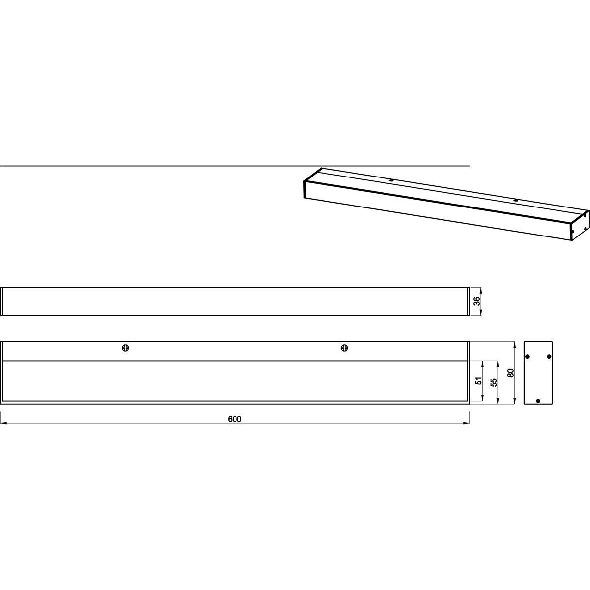 LED Wandleuchte - Trion Rolan - Up und Down - 8W - Warmweiß 3000K - Rechteckig - Matt Chrom - Aluminium