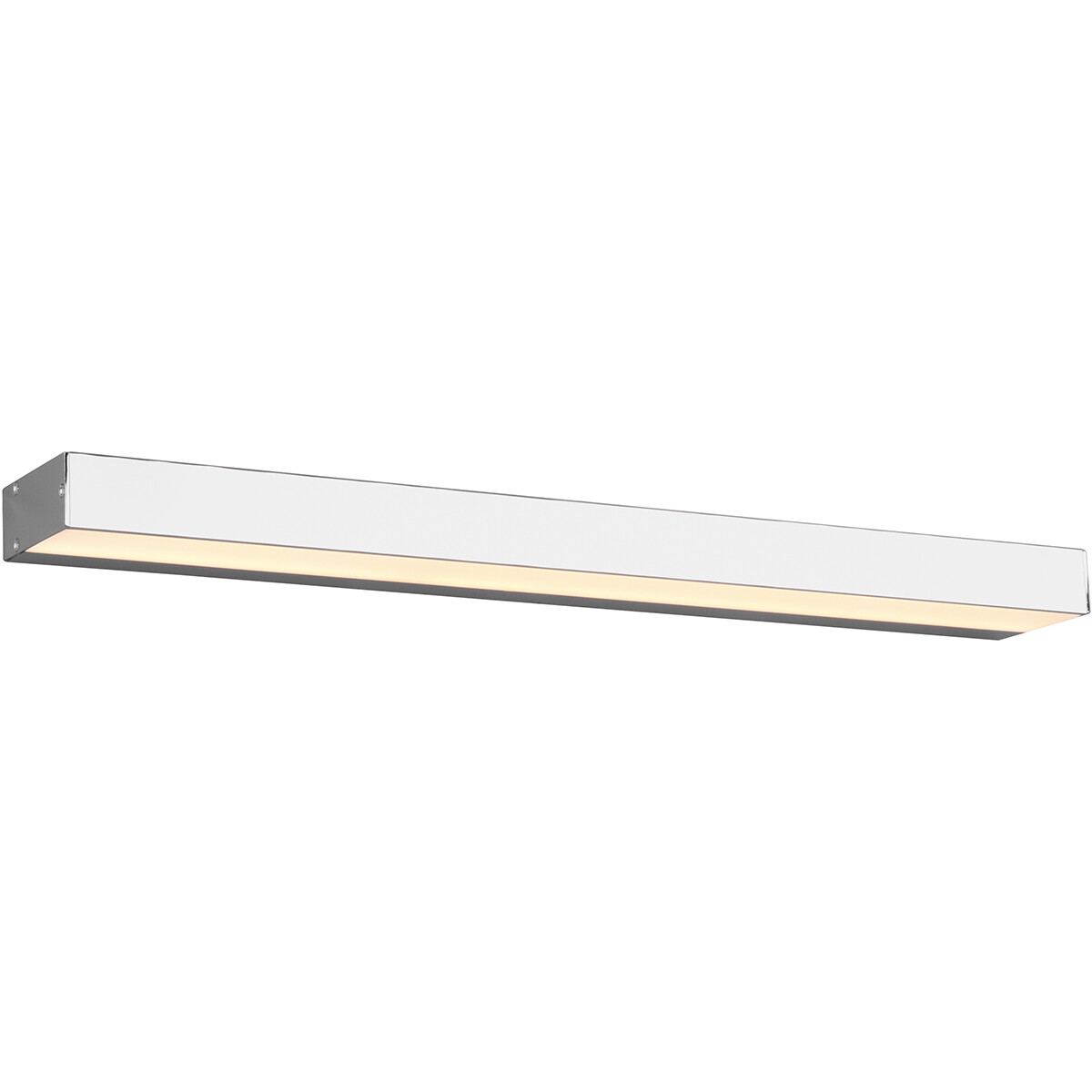 LED Wandleuchte - Trion Rolan - Up und Down - 8W - Warmweiß 3000K - Rechteckig - Matt Chrom - Aluminium