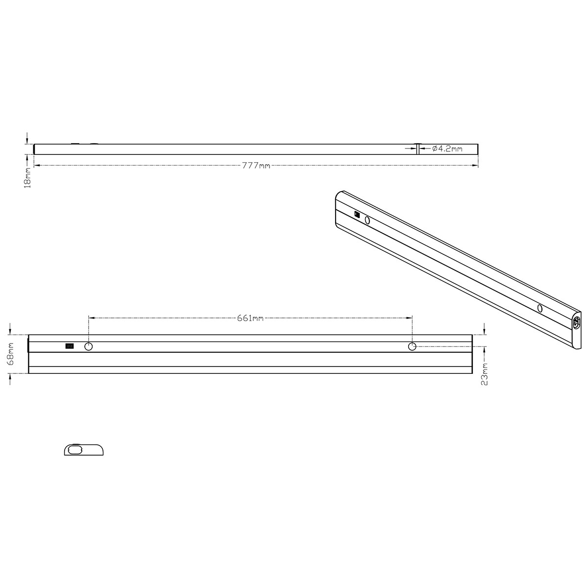 LED Wandlampe - Trion Simi - 15W - Warmweiß 3000K - Rechteckig - Mattweiß - Aluminium