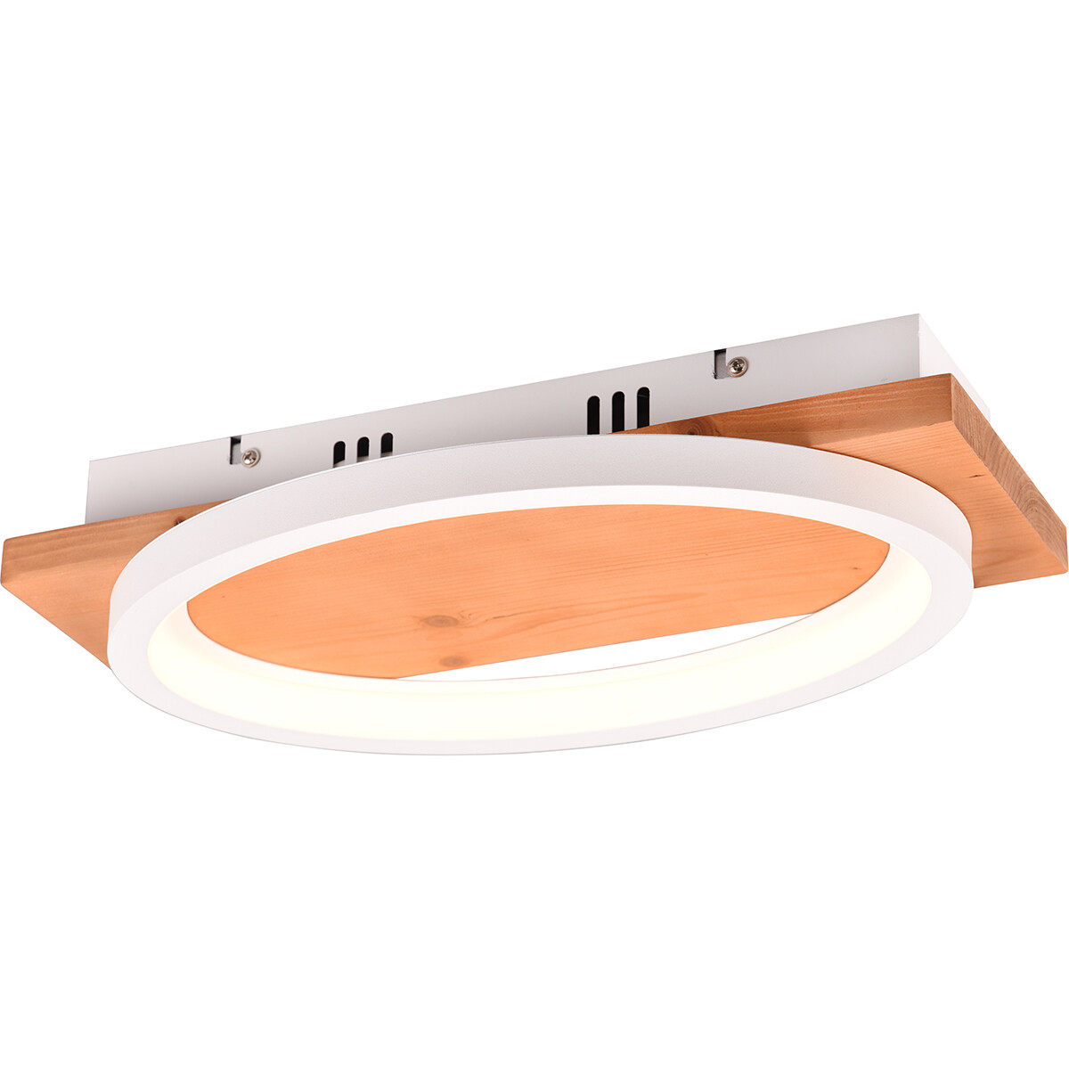 LED-Wandleuchte - Wandbeleuchtung - Trion Bara - 16W - Warmweiß 3000K - Dimmbar - Rechteckig/Oval - Mattweiß - Metall