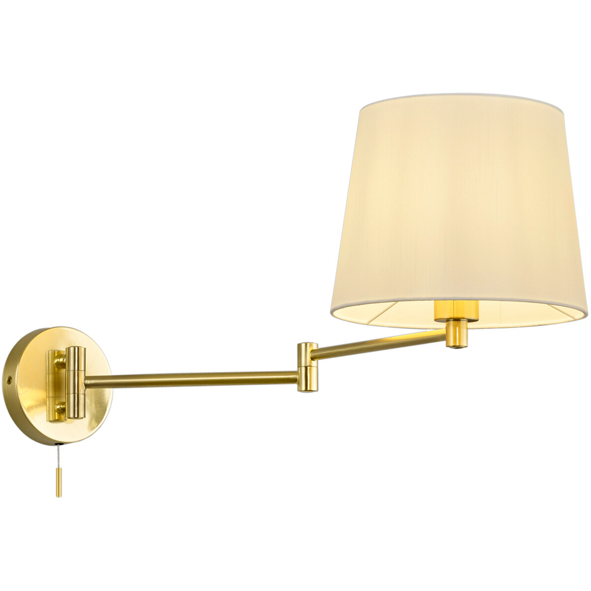 LED Wandlampe - Wandleuchte - Trion Dyon - E27 Sockel - Rund - Mattes Gold - Aluminium