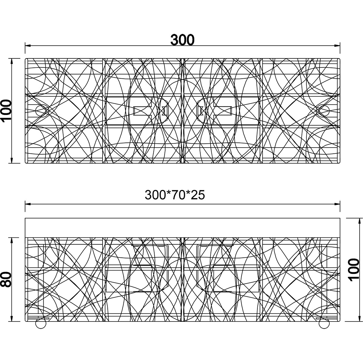 LED Wandleuchte - Wandbeleuchtung - Trion Lopar - E14 Fassung - 2-flammig - Rechteckig - Braun - Holz