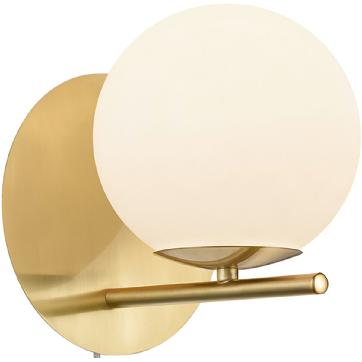 LED Wandlampe - Wandleuchte - Trion Pora - E14 Sockel - Rund - Mattes Gold - Aluminium