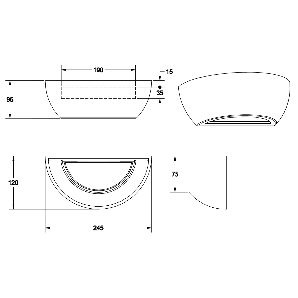 LED Wandlampe - Wandleuchte - Trion Roman - E14 Sockel - Rechteckig - Mattweiß - Gips