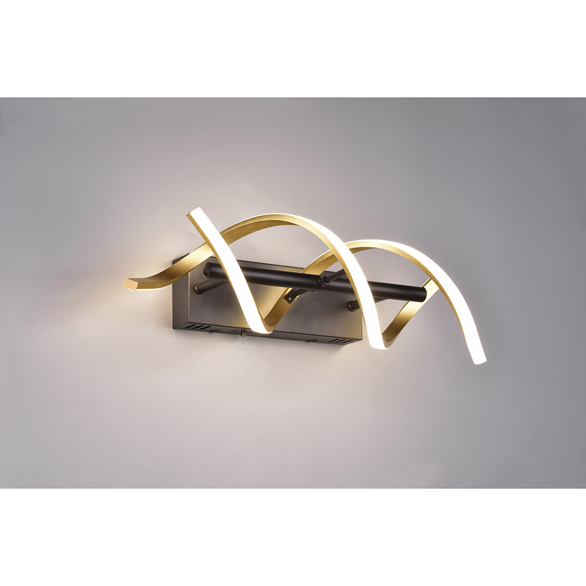 LED Wandleuchte - Wandbeleuchtung - Trion Sarina - 22W - Anpassbare Lichtfarbe - Dimmbar - Rechteckig - Matt Gold - Aluminium