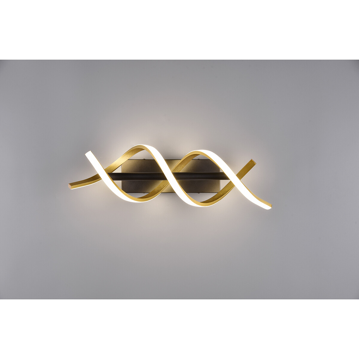 LED Wandleuchte - Wandbeleuchtung - Trion Sarina - 22W - Anpassbare Lichtfarbe - Dimmbar - Rechteckig - Matt Gold - Aluminium