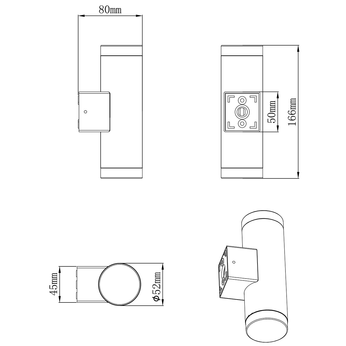 LED Wandlampe - Wandleuchte - Trion Yar - 8W - Warmweiß 3000K - Rund - Matt Chrom - Kunststoff