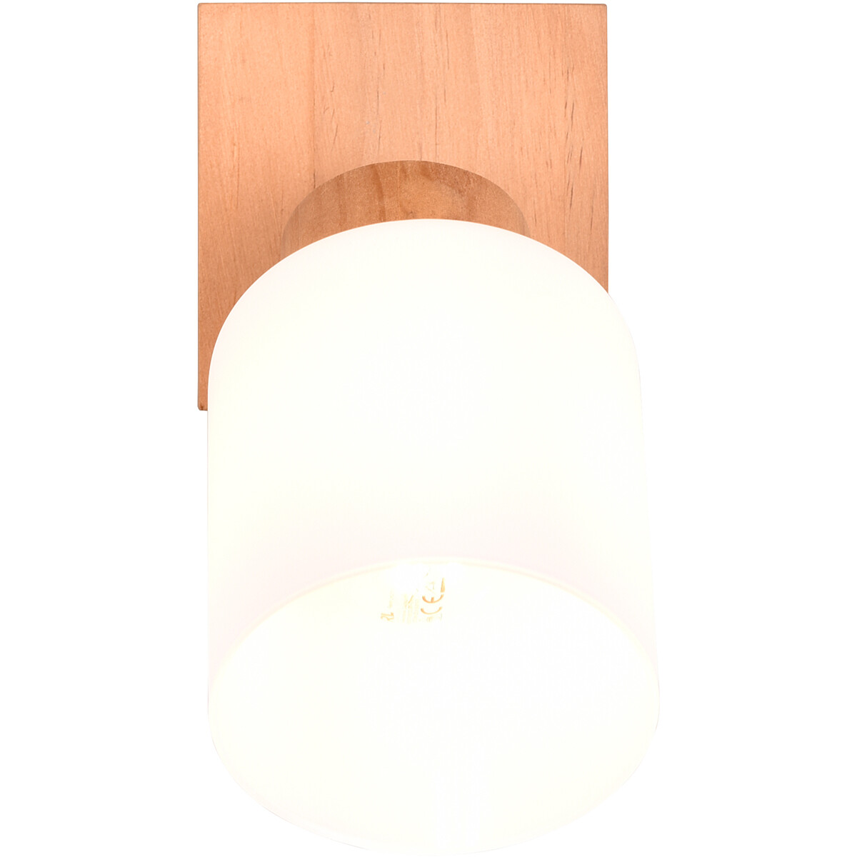 LED Wandspot - Wandbeleuchtung - Trion Asmara - E14 Fassung - Quadrat - Matt Braun - Holz