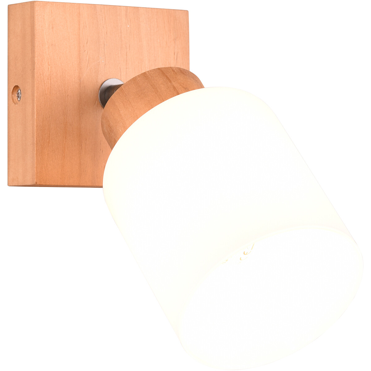 LED Wandspot - Wandbeleuchtung - Trion Asmara - E14 Fassung - Quadrat - Matt Braun - Holz