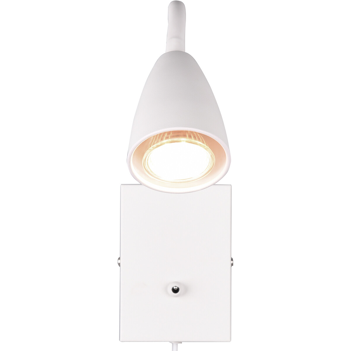 LED Wandspot - Wandbeleuchtung - Trion Wolly - GU10 Fassung - 1-flammig - Rechteckig - Matt Weiß - Aluminium