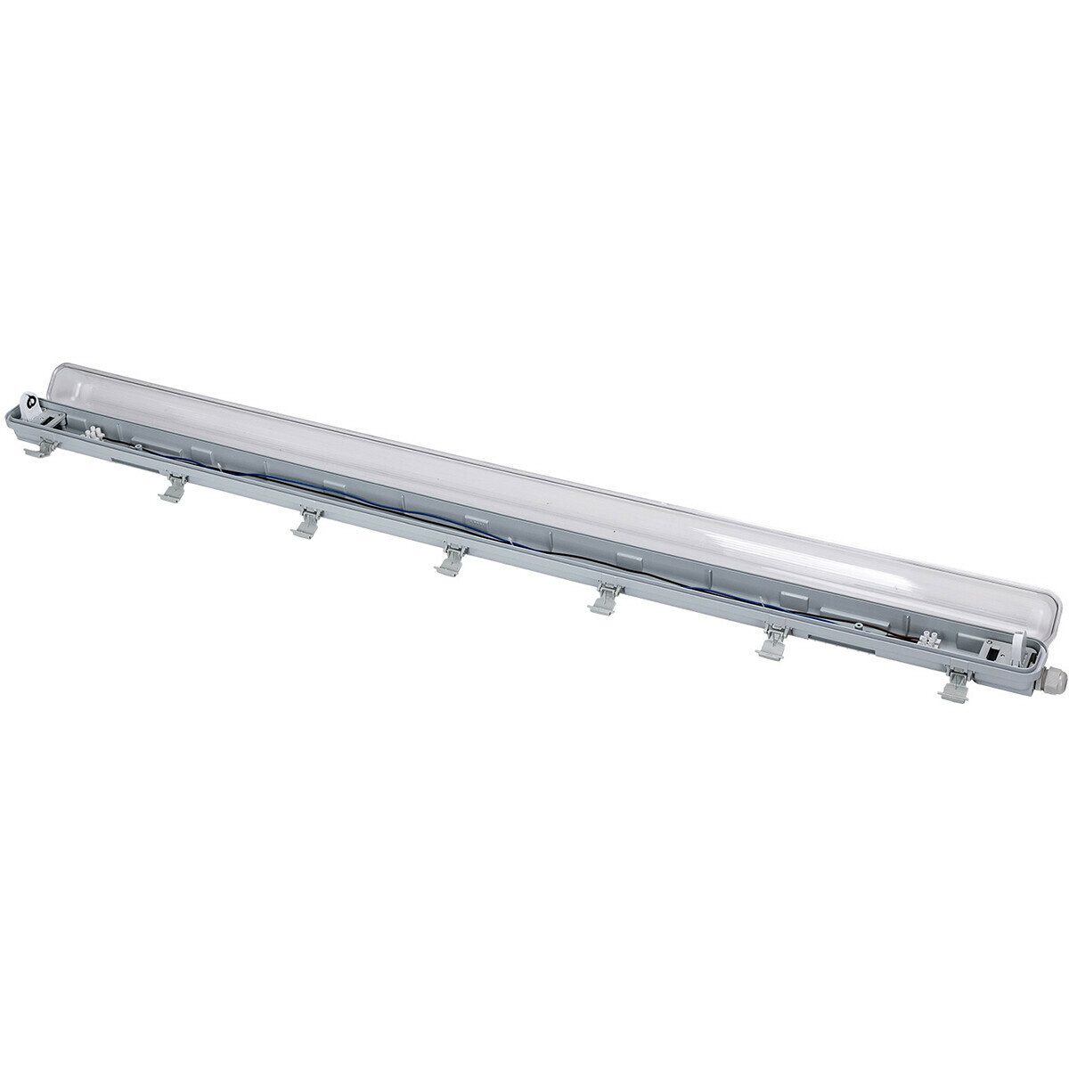 LED Feuchtraumleuchte mit T8 Röhre - Velvalux Strela - 120cm - Einzeln - Verbindbar - Wasserdicht IP65 - Philips - CorePro LEDtube EM 840 - 14.5W - Natürliches Weiß 4000K | Ersetzt 36W