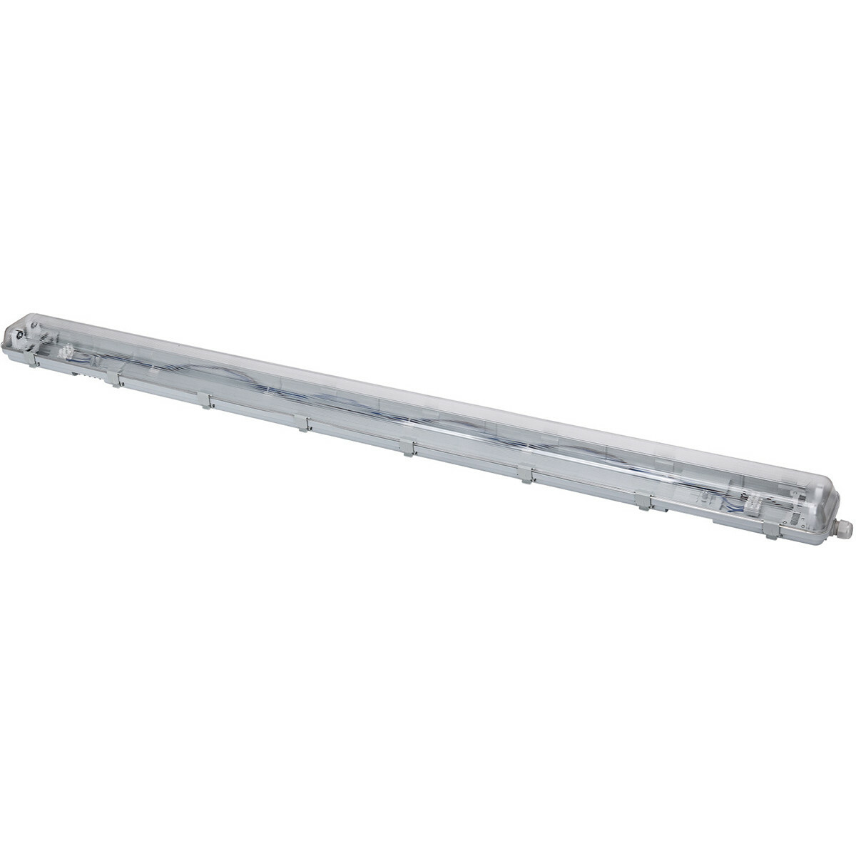 LED Feuchtraumleuchte mit T8 Röhren - Velvalux Strela - 150cm - Doppelt - Verbindbar - Wasserdicht IP65 - OSRAM - SubstiTUBE Value EM 865 - 38.2W - Klar/Kaltweiß 6500K | Ersetzt 116W