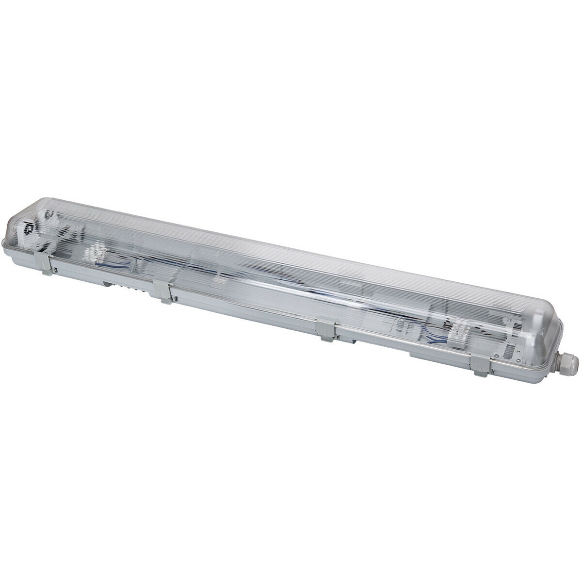 LED Feuchtraumleuchte mit T8 Röhren - Velvalux Strela - 60cm - Doppelt - Verbindbar - Wasserdicht IP65 - OSRAM - SubstiTUBE Value EM 830 - 15.2W - Warmweiß 3000K | Ersetzt 36W