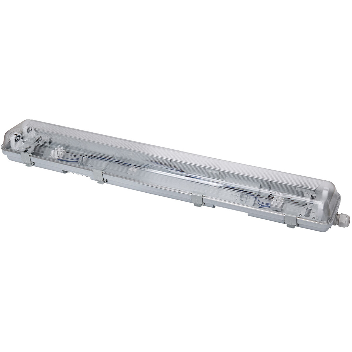 LED Feuchtraumleuchte mit T8 G13 Röhren - Velvalux Strela - 60cm - Doppelt - Verbindbar - Wasserdicht IP65 - 16W 1920lm - 840 Universalweiß 4000K | Ersetzt 138W