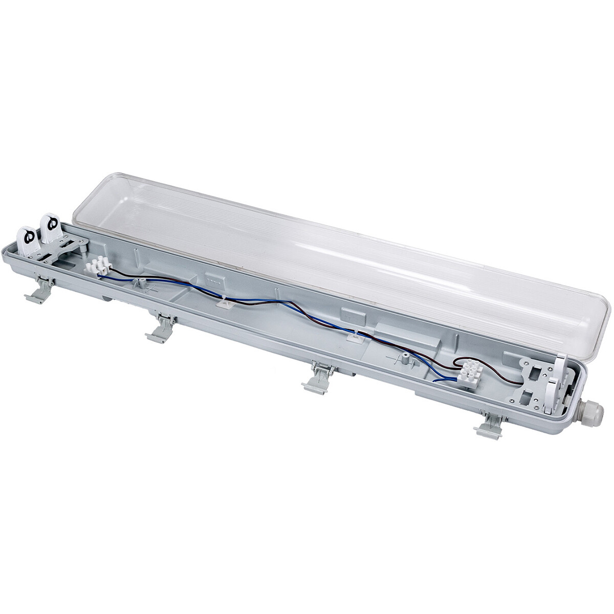 LED Feuchtraumleuchte - Velvalux Strela - 60cm - Doppelt - Verbindbar - Wasserdicht IP65