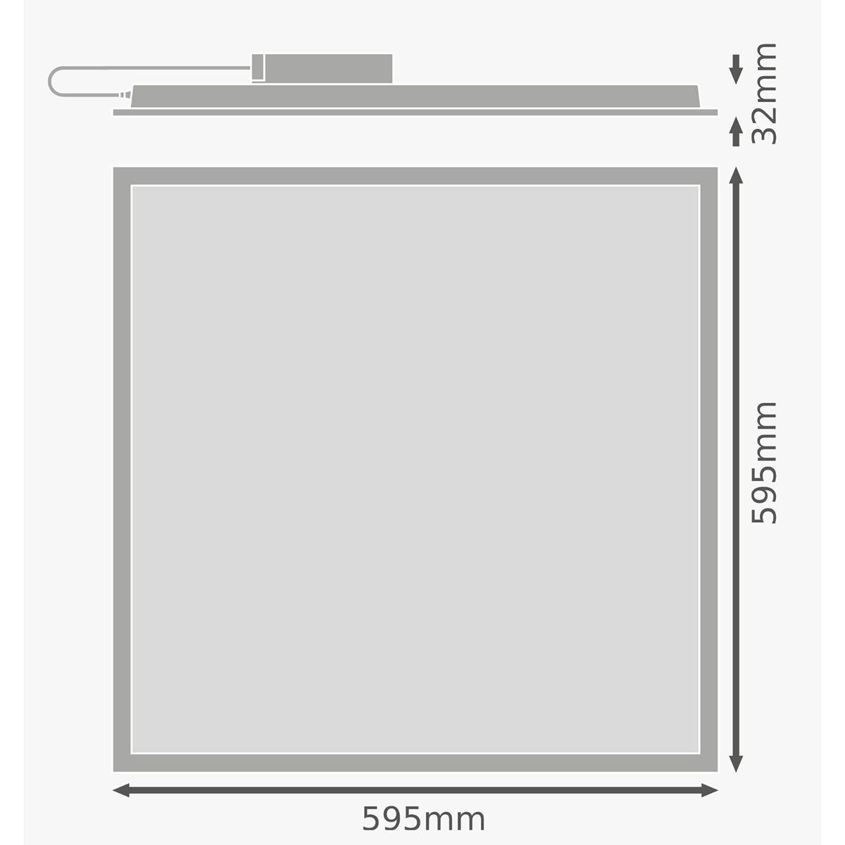 LEDVANCE LED Panel 60x60 Eco - LED Panel Systemdecke - 36W 3600lm - 830 Warmweiß - IP40 - UGR <19