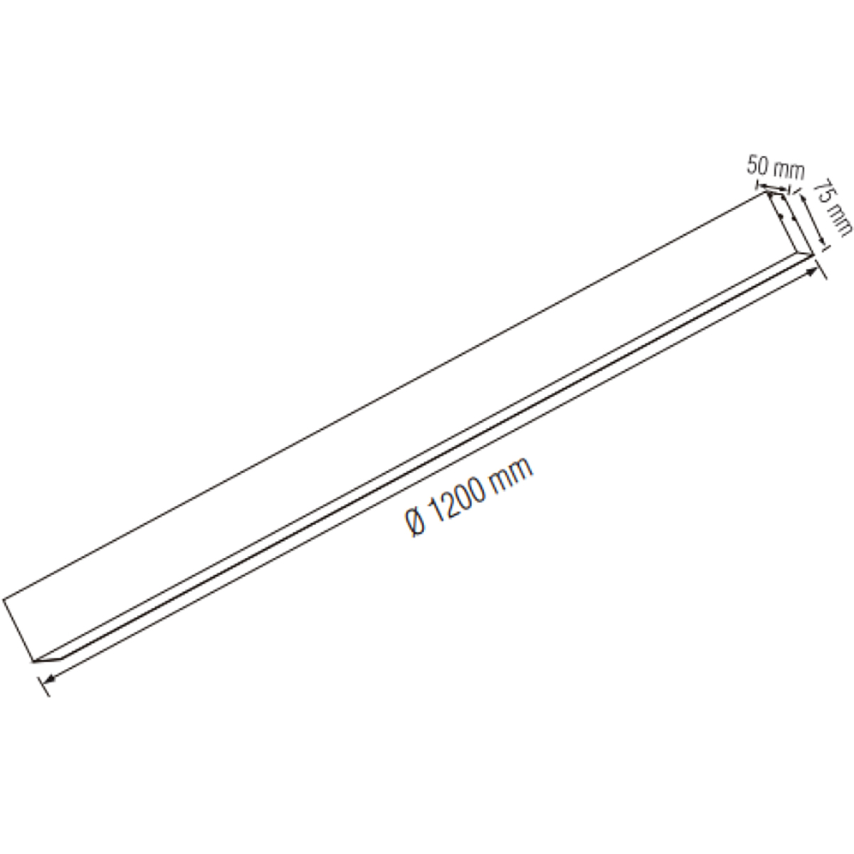 Lineare LED Pendelleuchte - Linienbeleuchtung - Kozolux Tina - 40W 4600lm - Neutralweiß 4000K - 120cm - Schwarz