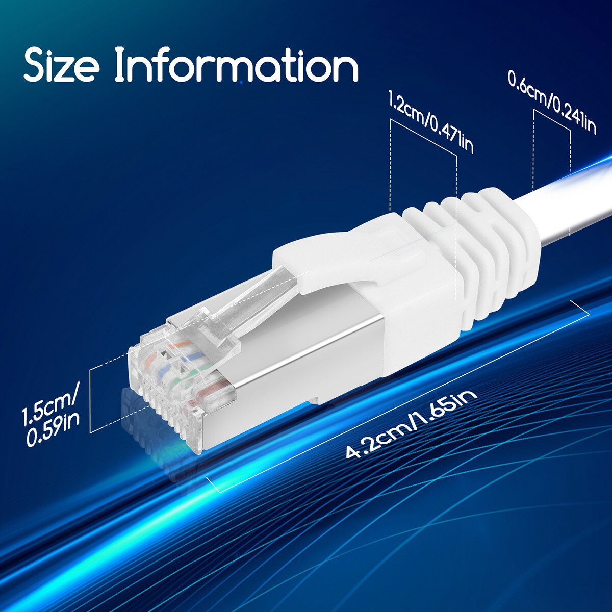 Netzwerkkabel - Internetkabel - Patchkabel - Aigi Hatro - Cat7 UTP Kabel RJ45 - 1.5 Meter - Kupfer - Weiß