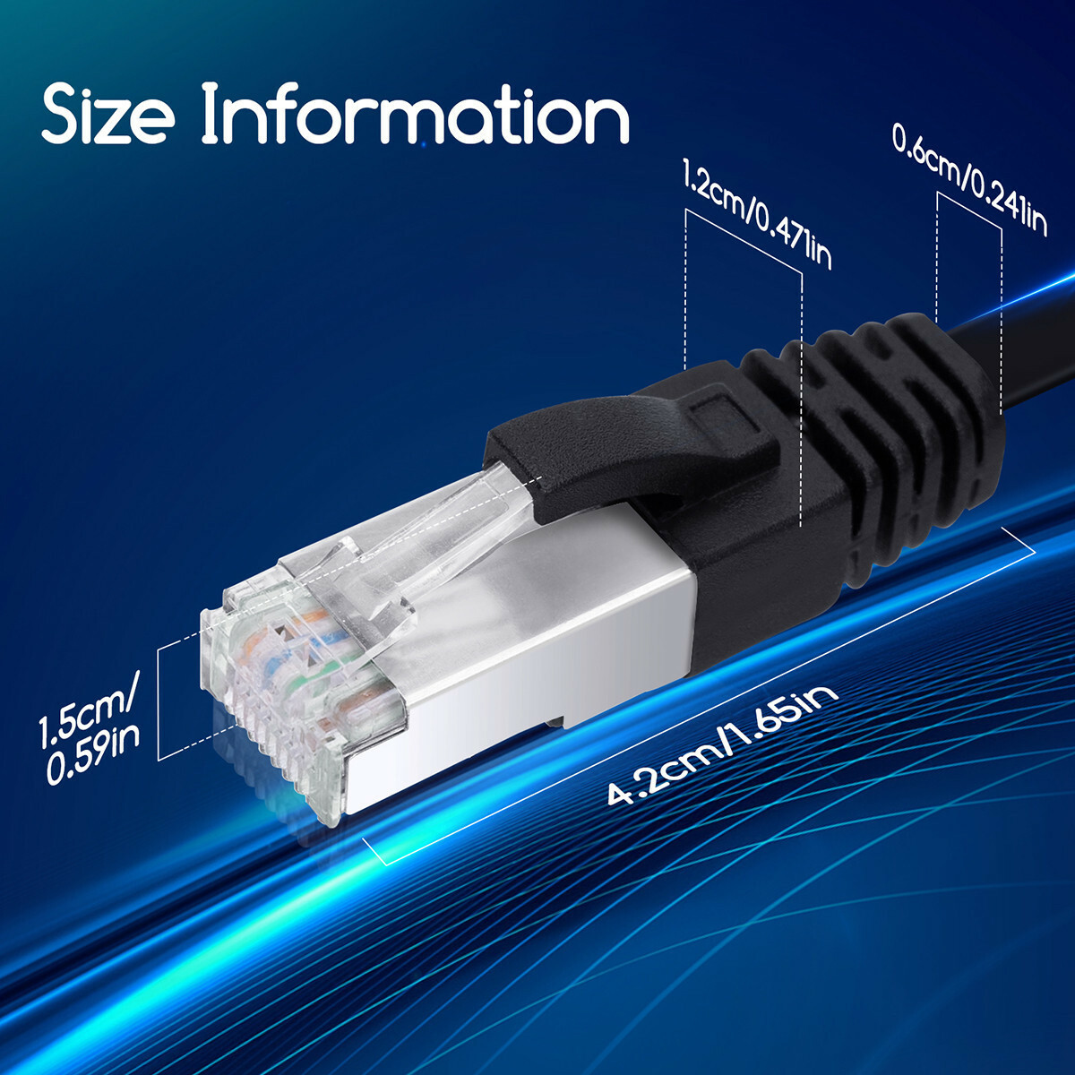 Netzwerkkabel - Internetkabel - Patchkabel - Aigi Hatro - Cat7 UTP Kabel RJ45 - 1.5 Meter - Kupfer - Schwarz