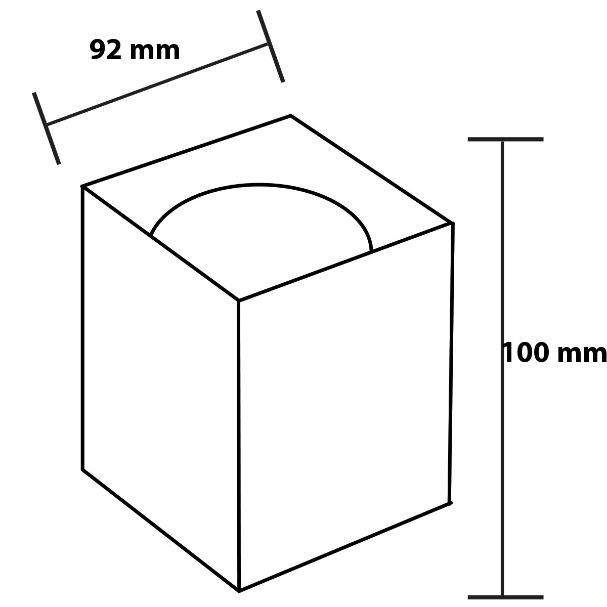 Aufbauspot GU10 - Frino - Aufbau Quadrat - Glanz Weiß - Aluminium - Schwenkbar - 92mm